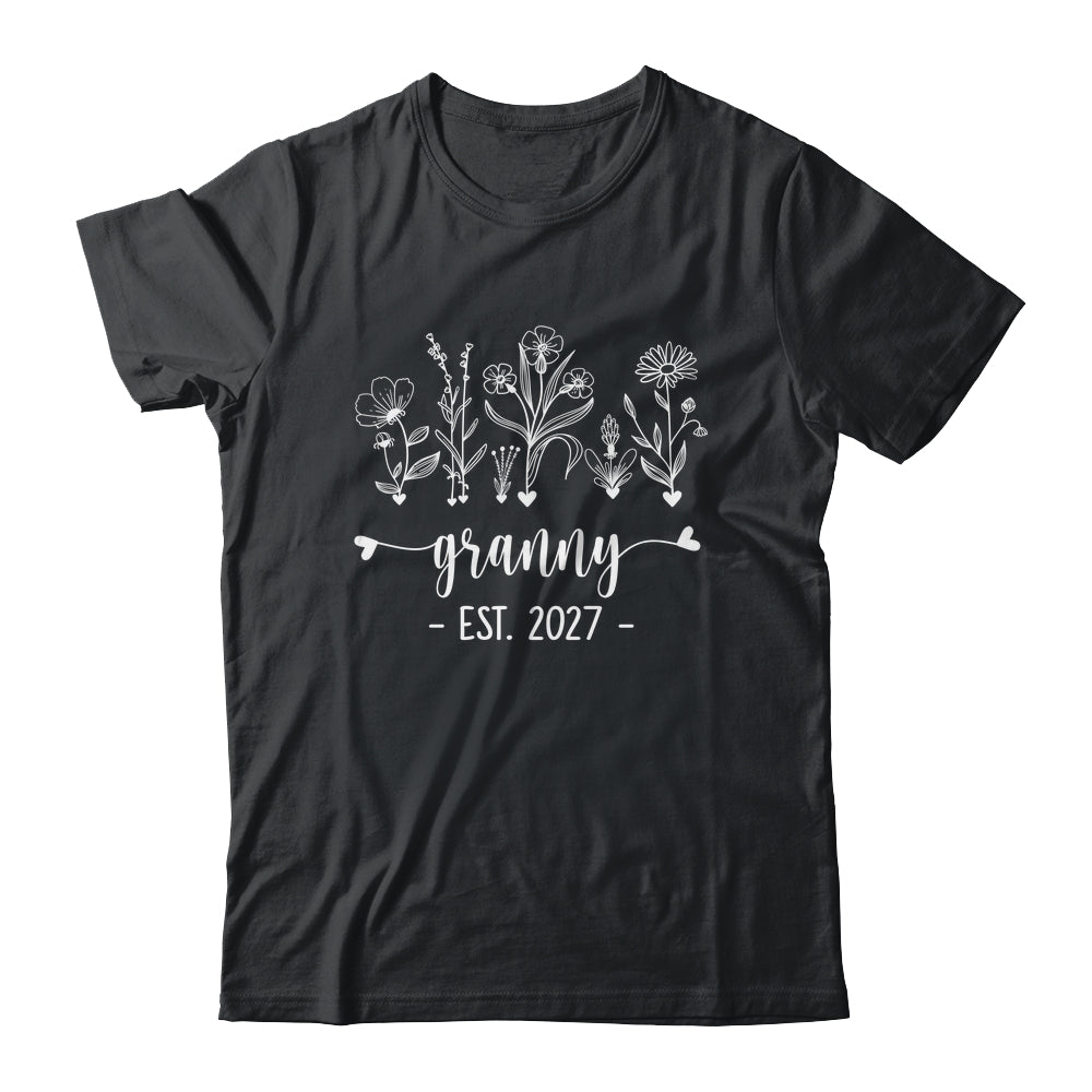 Promoted To Granny 2027 Pregnancy Announcement Floral Shirt & Tank Top | siriusteestore