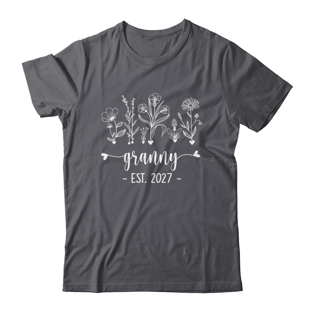 Promoted To Granny 2027 Pregnancy Announcement Floral Shirt & Tank Top | siriusteestore