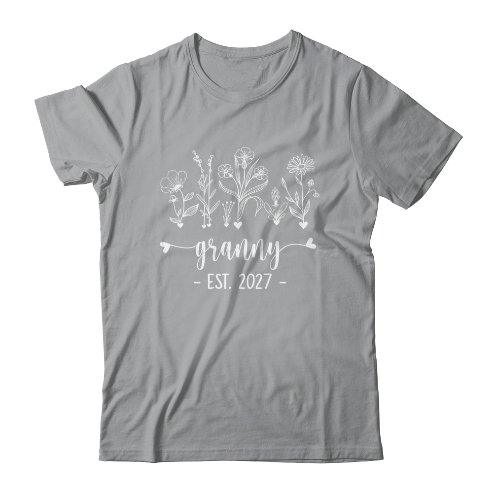 Promoted To Granny 2027 Pregnancy Announcement Floral Shirt & Tank Top | siriusteestore