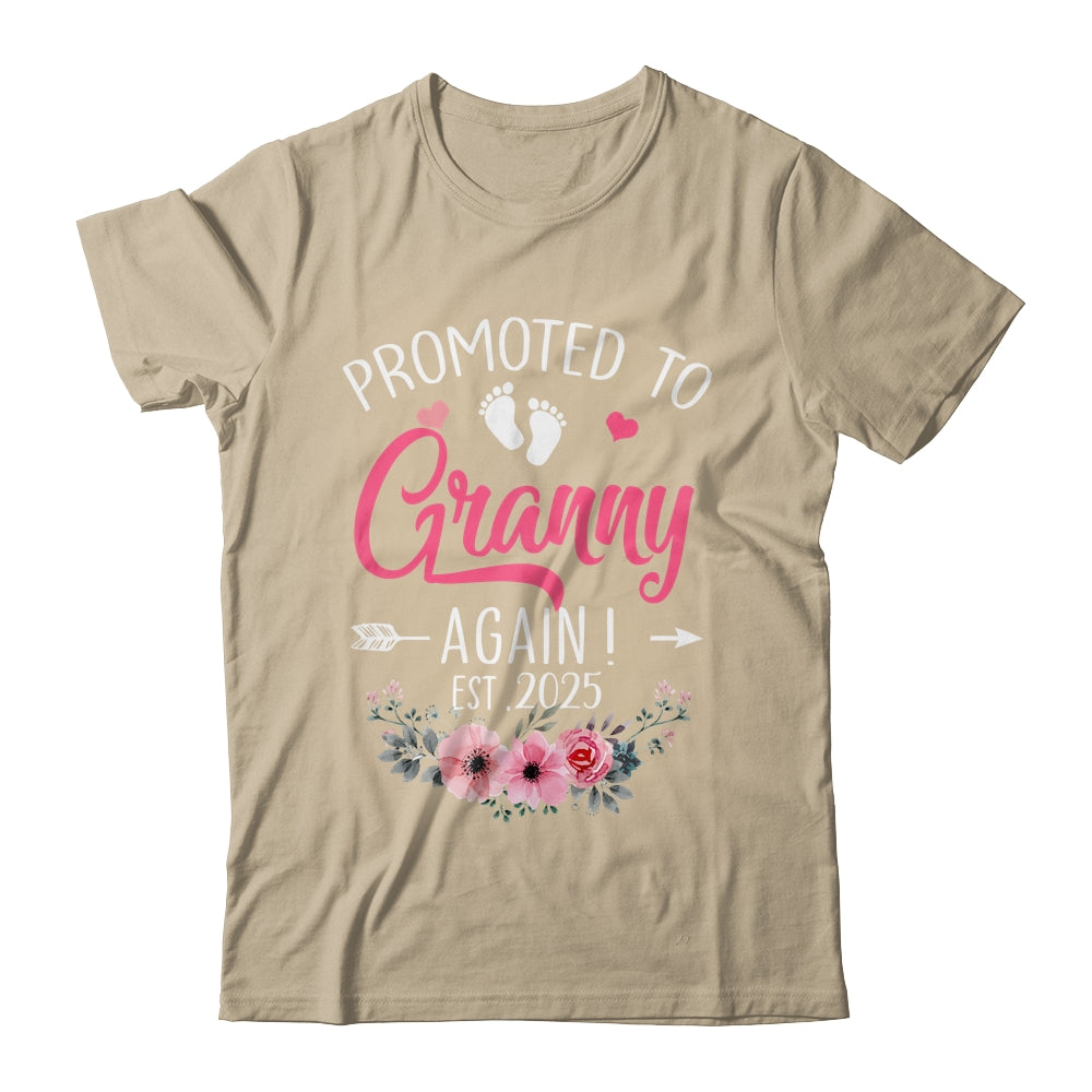 Promoted To Granny Again Est 2025 Mothers Day Shirt & Tank Top | siriusteestore