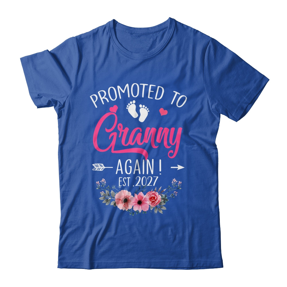 Promoted To Granny Again Est 2027 Mothers Day Shirt & Tank Top | siriusteestore