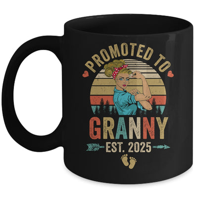 Promoted To Granny Est 2025 Retro First Time Granny Mug | siriusteestore