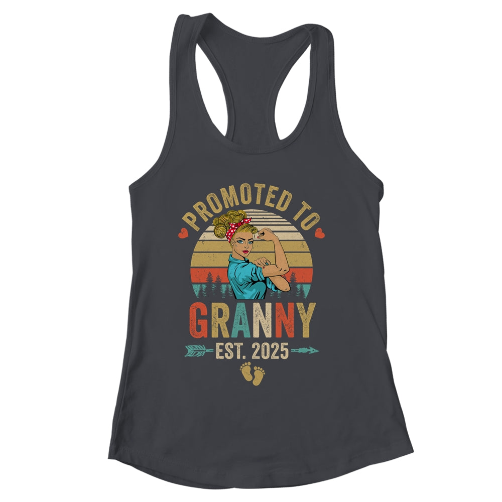 Promoted To Granny Est 2025 Retro First Time Granny Shirt & Tank Top | siriusteestore