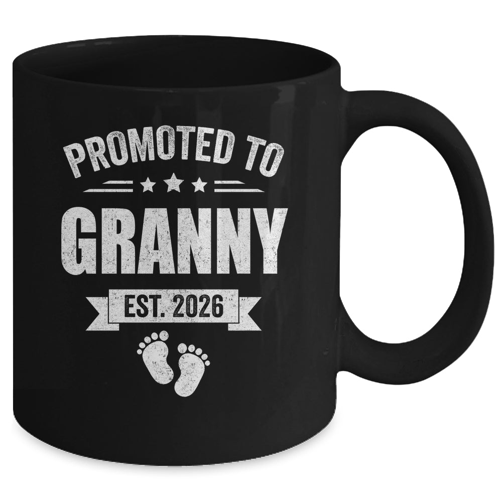 Promoted To Granny Est 2026 Mothers Day First Time New Mug | siriusteestore