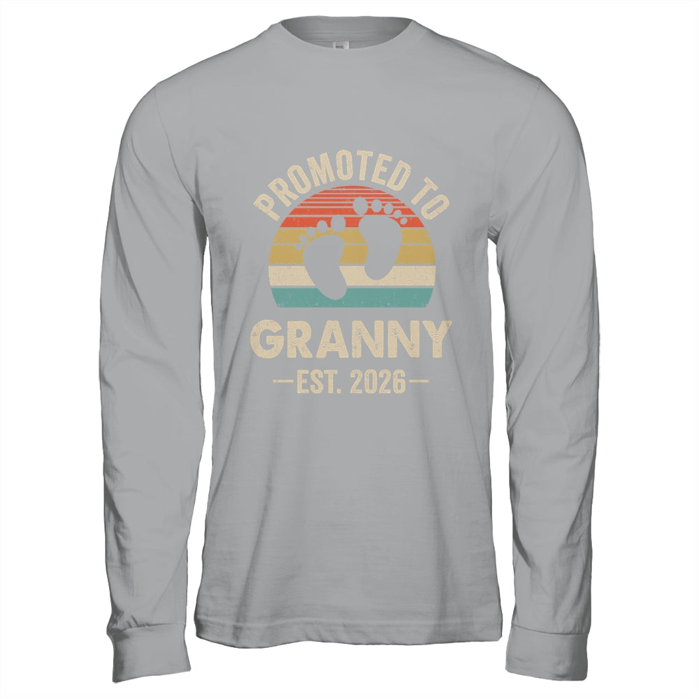 Promoted To Granny Est 2026 Mothers Day Vintage Shirt & Hoodie | siriusteestore