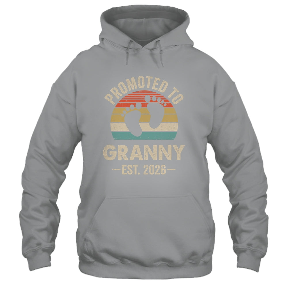 Promoted To Granny Est 2026 Mothers Day Vintage Shirt & Hoodie | siriusteestore