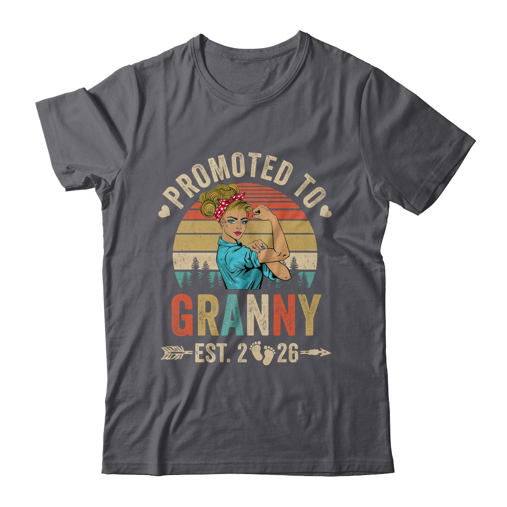 Promoted To Granny Est 2026 Retro First Time Granny Shirt & Tank Top | siriusteestore