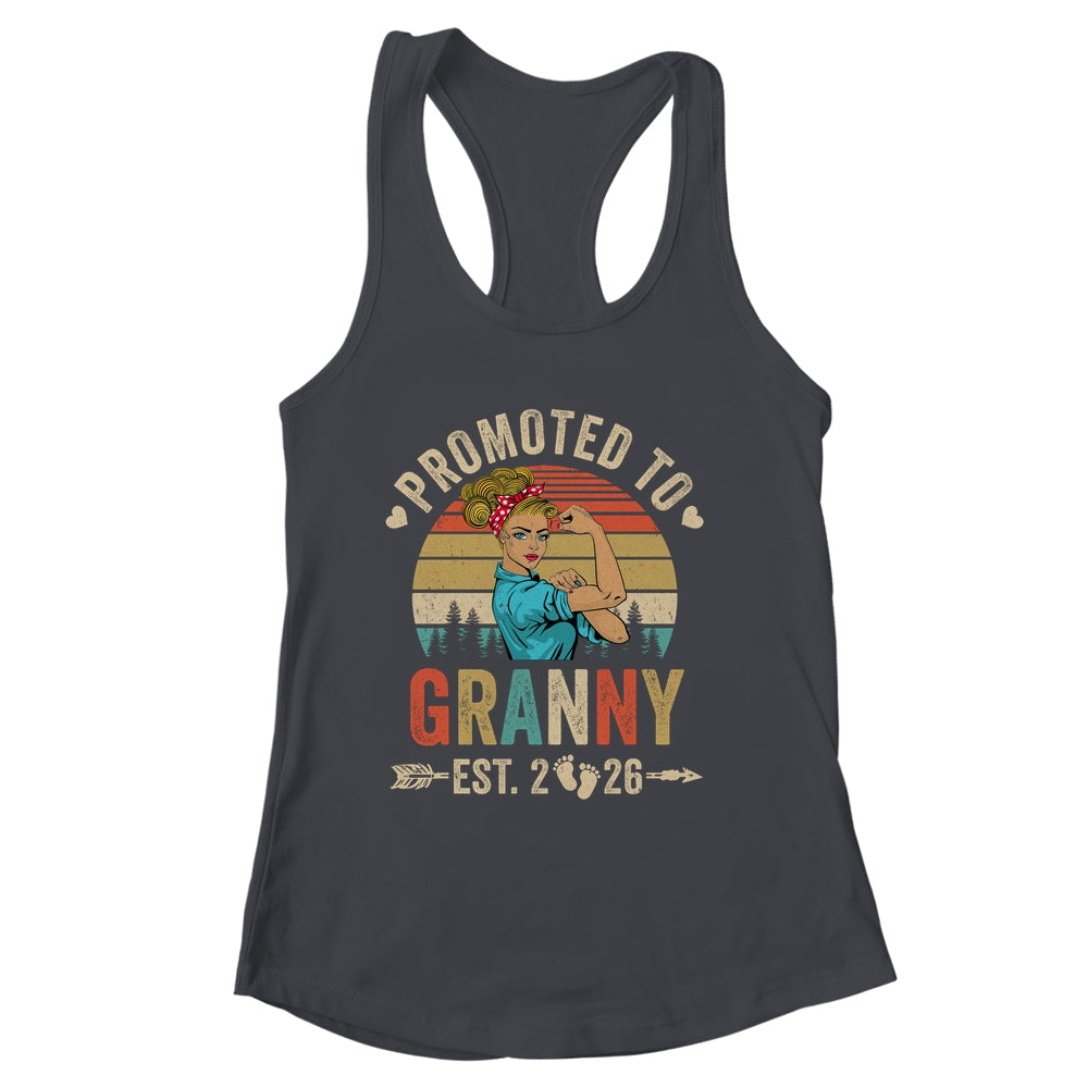 Promoted To Granny Est 2026 Retro First Time Granny Shirt & Tank Top | siriusteestore