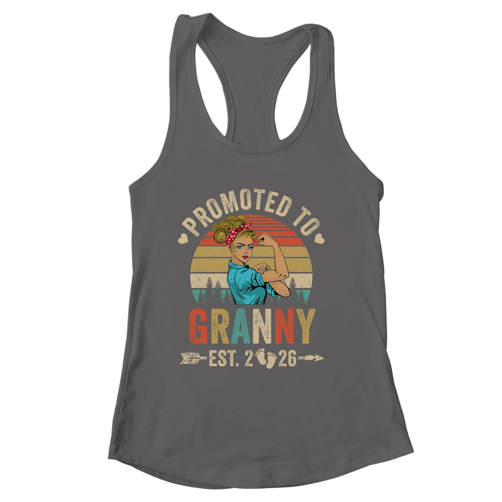 Promoted To Granny Est 2026 Retro First Time Granny Shirt & Tank Top | siriusteestore