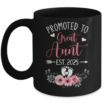 Promoted To Great Aunt Est 2025 Mothers Day Mug | siriusteestore
