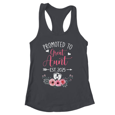 Promoted To Great Aunt Est 2025 Mothers Day Shirt & Tank Top | siriusteestore