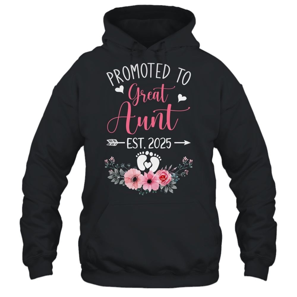 Promoted To Great Aunt Est 2025 Mothers Day Shirt & Tank Top | siriusteestore