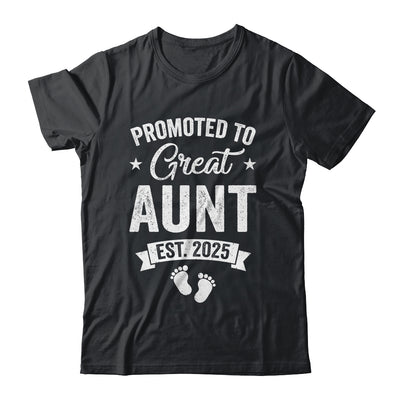 Promoted To Great Aunt Est 2025 Pregnancy Announcement Shirt & Tank Top | siriusteestore