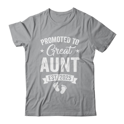 Promoted To Great Aunt Est 2025 Pregnancy Announcement Shirt & Tank Top | siriusteestore