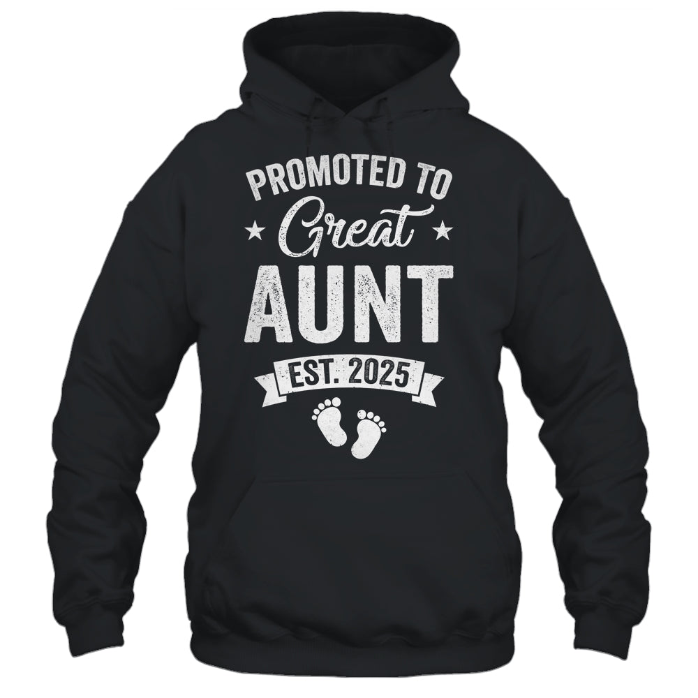 Promoted To Great Aunt Est 2025 Pregnancy Announcement Shirt & Tank Top | siriusteestore