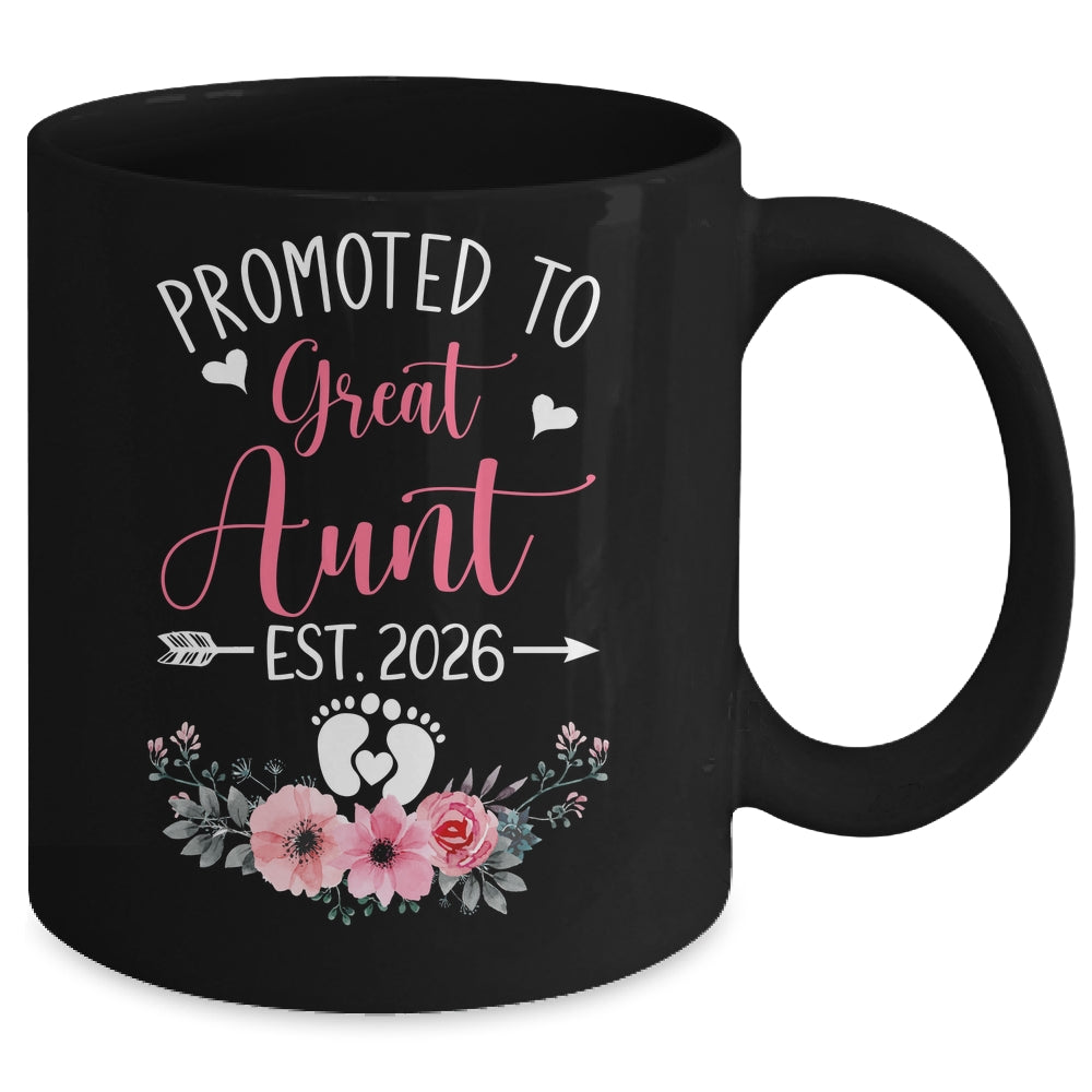 Promoted To Great Aunt Est 2026 Mothers Day Mug | siriusteestore