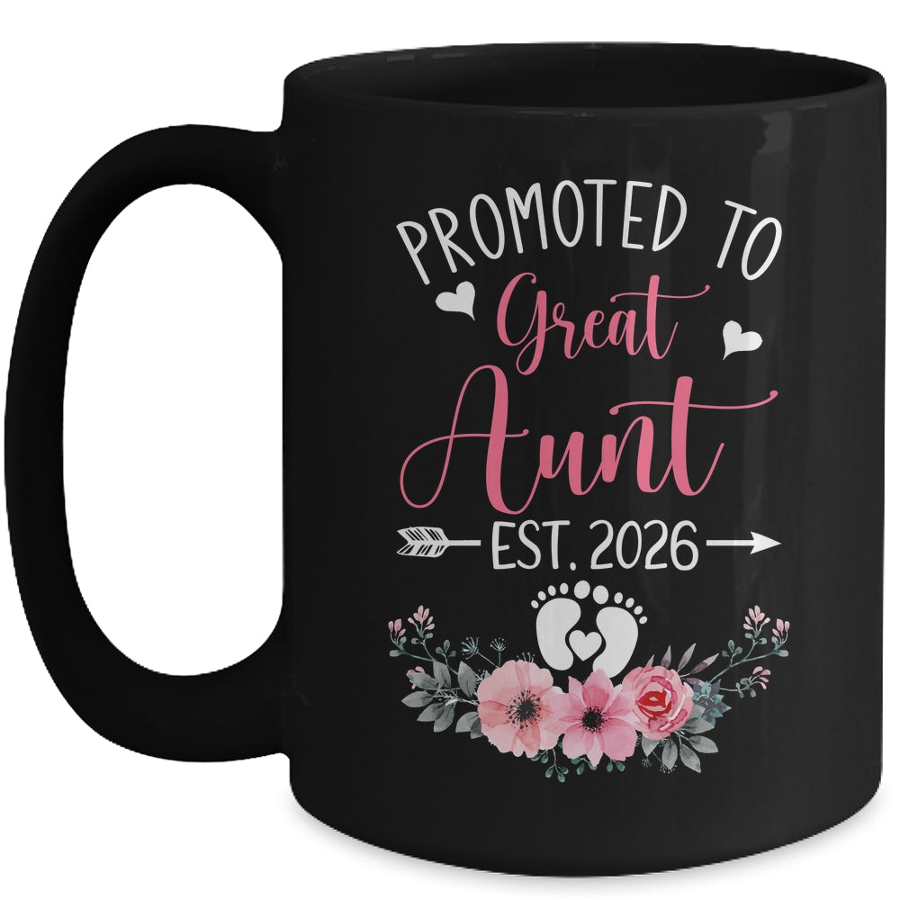 Promoted To Great Aunt Est 2026 Mothers Day Mug | siriusteestore