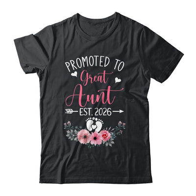 Promoted To Great Aunt Est 2026 Mothers Day Shirt & Tank Top | siriusteestore