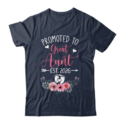 Promoted To Great Aunt Est 2026 Mothers Day Shirt & Tank Top | siriusteestore
