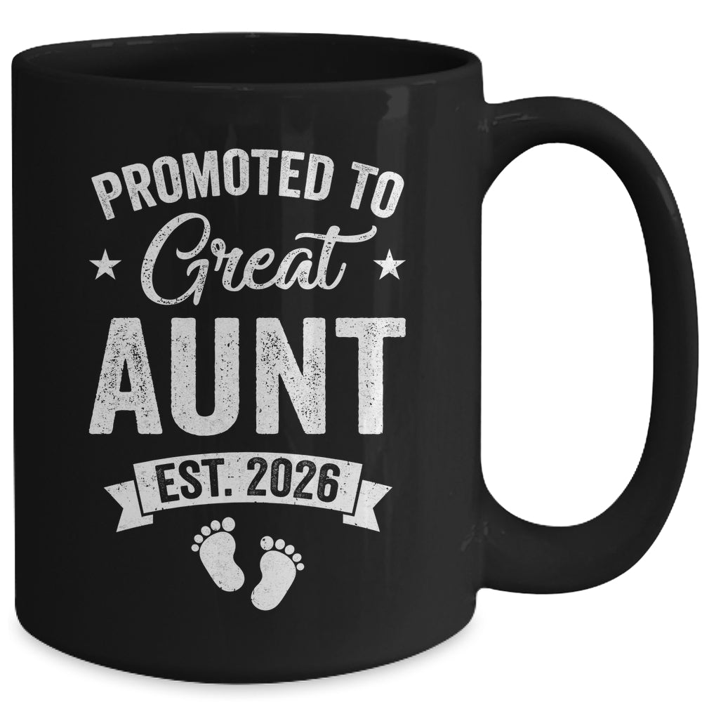 Promoted To Great Aunt Est 2026 Pregnancy Announcement Mug | siriusteestore