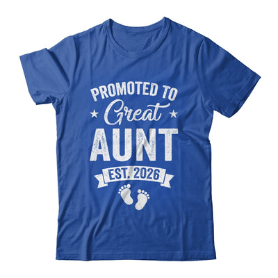 Promoted To Great Aunt Est 2026 Pregnancy Announcement Shirt & Hoodie | siriusteestore