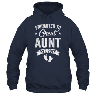 Promoted To Great Aunt Est 2026 Pregnancy Announcement Shirt & Hoodie | siriusteestore