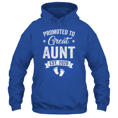 Promoted To Great Aunt Est 2026 Pregnancy Announcement Shirt & Hoodie | siriusteestore