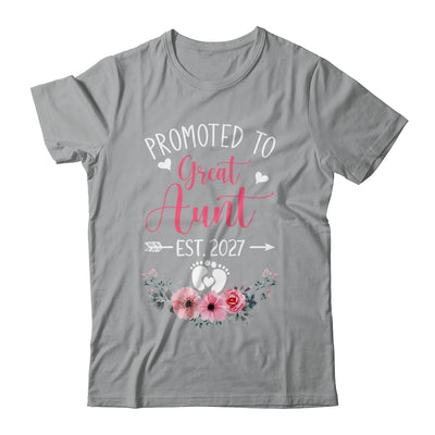 Promoted To Great Aunt Est 2027 Mothers Day Shirt & Tank Top | siriusteestore
