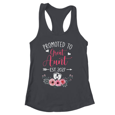 Promoted To Great Aunt Est 2027 Mothers Day Shirt & Tank Top | siriusteestore