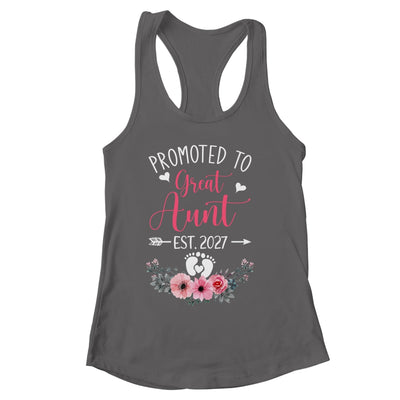 Promoted To Great Aunt Est 2027 Mothers Day Shirt & Tank Top | siriusteestore