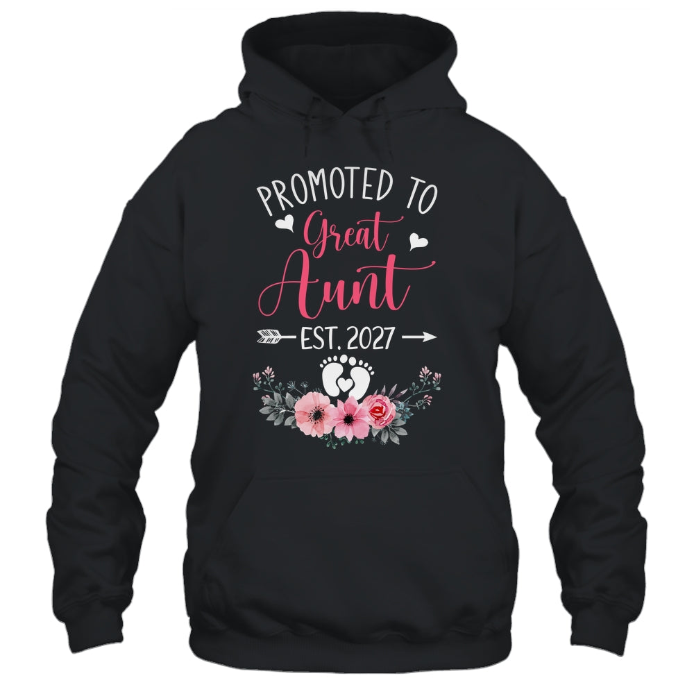 Promoted To Great Aunt Est 2027 Mothers Day Shirt & Tank Top | siriusteestore