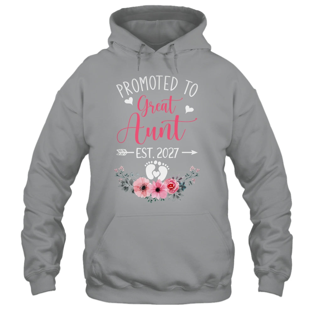 Promoted To Great Aunt Est 2027 Mothers Day Shirt & Tank Top | siriusteestore