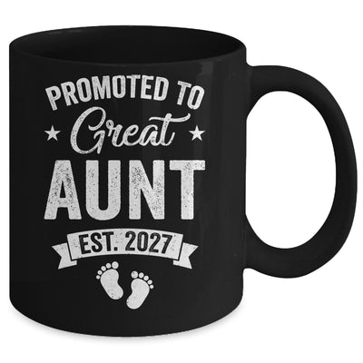 Promoted To Great Aunt Est 2027 Pregnancy Announcement Mug | siriusteestore