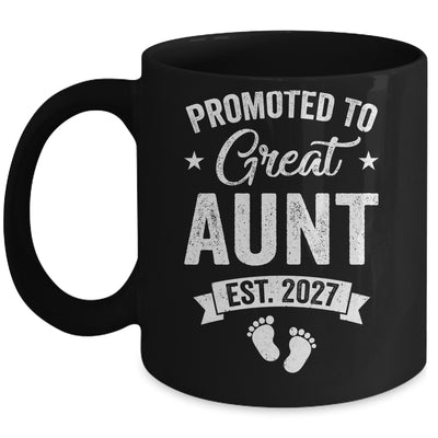 Promoted To Great Aunt Est 2027 Pregnancy Announcement Mug | siriusteestore