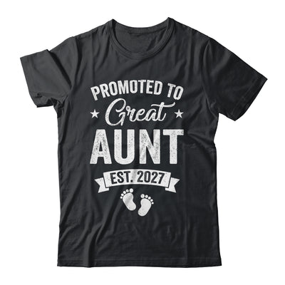 Promoted To Great Aunt Est 2027 Pregnancy Announcement Shirt & Tank Top | siriusteestore