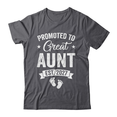 Promoted To Great Aunt Est 2027 Pregnancy Announcement Shirt & Tank Top | siriusteestore