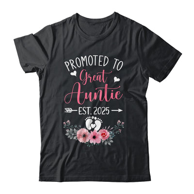 Promoted To Great Auntie Est 2025 Mothers Day Shirt & Tank Top | siriusteestore