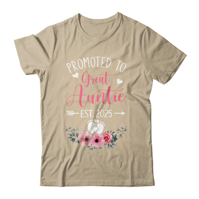 Promoted To Great Auntie Est 2025 Mothers Day Shirt & Tank Top | siriusteestore