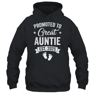 Promoted To Great Auntie Est 2025 Pregnancy Announcement Shirt & Tank Top | siriusteestore
