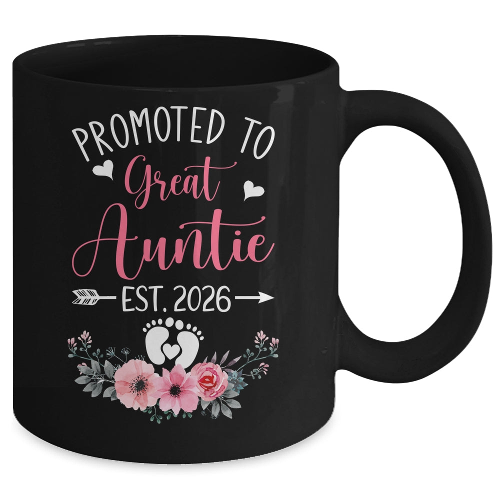 Promoted To Great Auntie Est 2026 Mothers Day Mug | siriusteestore