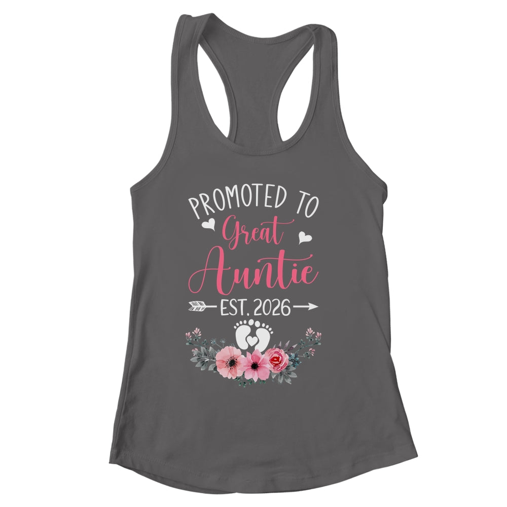 Promoted To Great Auntie Est 2026 Mothers Day Shirt & Tank Top | siriusteestore