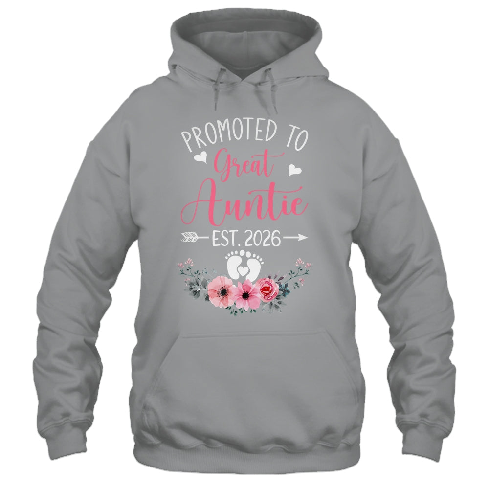 Promoted To Great Auntie Est 2026 Mothers Day Shirt & Tank Top | siriusteestore