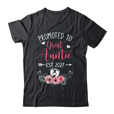 Promoted To Great Auntie Est 2027 Mothers Day Shirt & Tank Top | siriusteestore