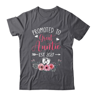 Promoted To Great Auntie Est 2027 Mothers Day Shirt & Tank Top | siriusteestore