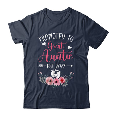 Promoted To Great Auntie Est 2027 Mothers Day Shirt & Tank Top | siriusteestore