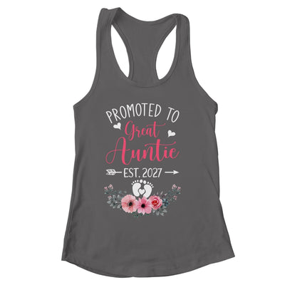 Promoted To Great Auntie Est 2027 Mothers Day Shirt & Tank Top | siriusteestore