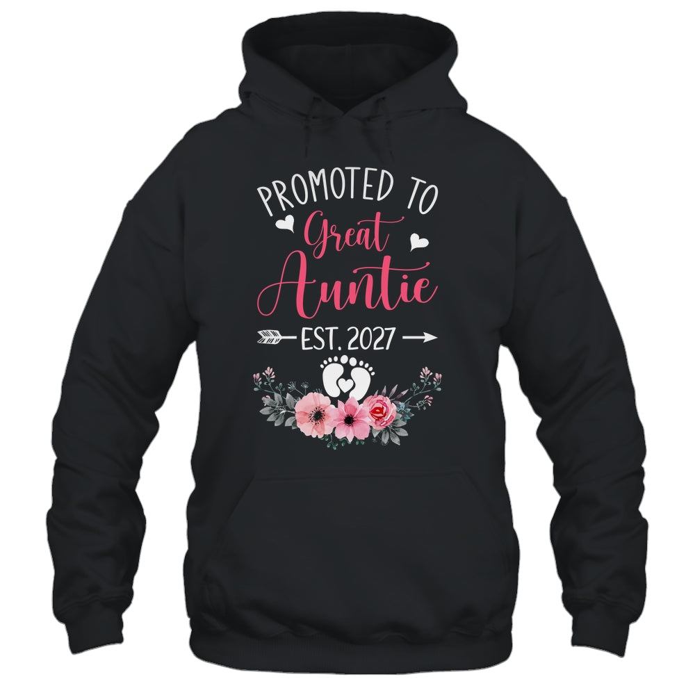 Promoted To Great Auntie Est 2027 Mothers Day Shirt & Tank Top | siriusteestore