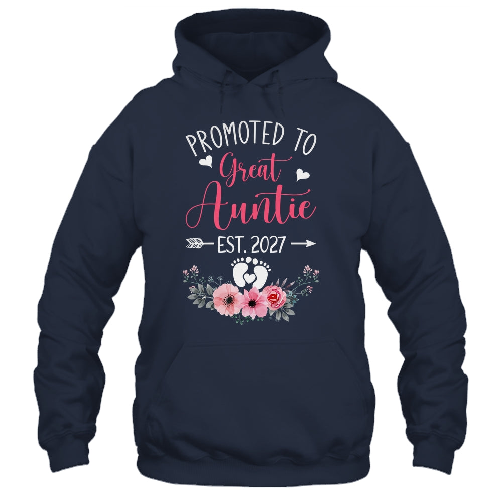 Promoted To Great Auntie Est 2027 Mothers Day Shirt & Tank Top | siriusteestore