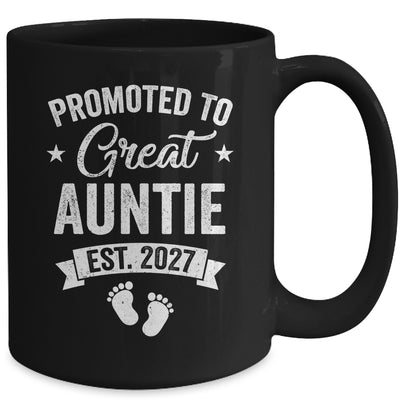Promoted To Great Auntie Est 2027 Pregnancy Announcement Mug | siriusteestore