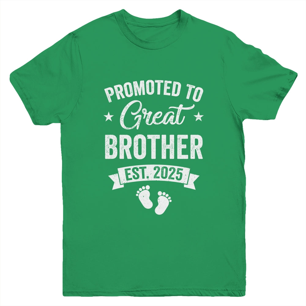 Promoted To Great Brother Est 2025 Pregnancy Announcement Youth Shirt | siriusteestore